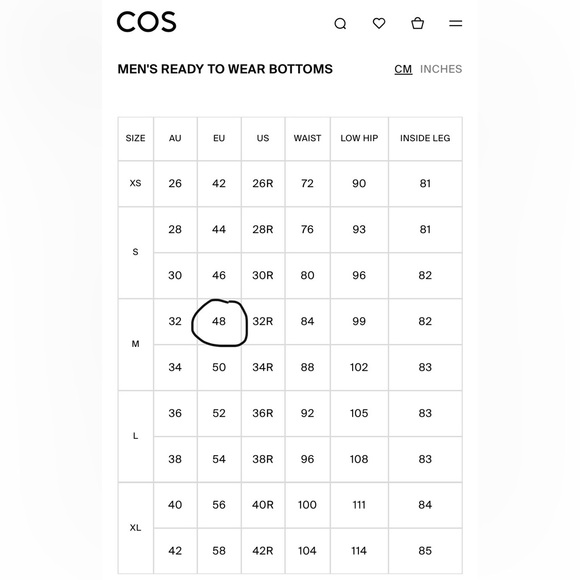 COS Men’s Black Cotton Lyocell Trouser Pants Sz 32R/48 EU - Picture 11 of 15